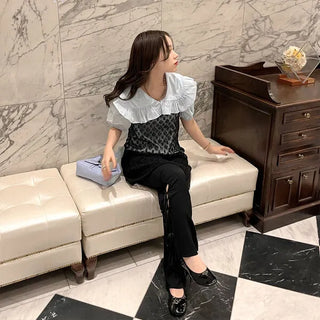 Slit Ribbon Leggings Pants