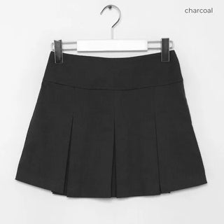 Cotton pleated mini skirt