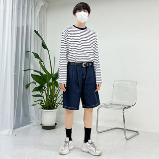 studio short denim pants