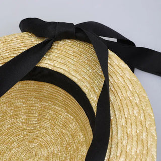 Ribbon Rattan Hat