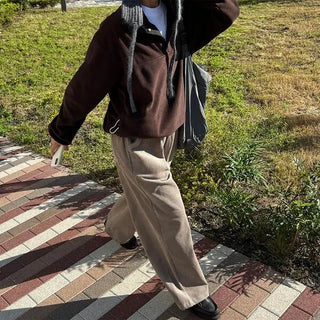 Corduroy Banded Wide Pants