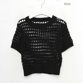 Perforated Cropped Knit