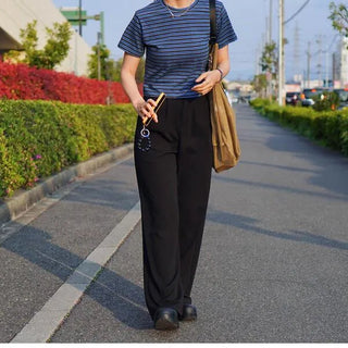 Black wide-leg pants