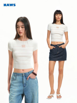 [NOTAWEAR] Beaded knitted T-shirt