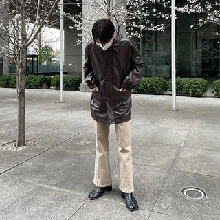 Cotton line flare pants