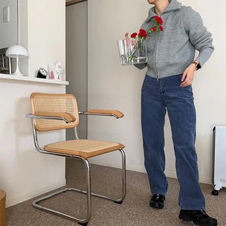 High-neck zip-up cardigan