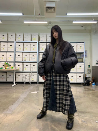 [NEVERSEEZ] Cropped Puffer Down Jacket