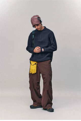 [Monterest] Honeycomb Fleece Half-Zip Pullover