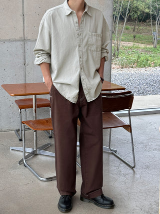 Haze Aging Fade Washed Shirt