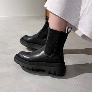 Multi-colored mid-calf Chelsea boots