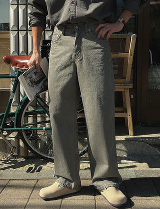 Cation Washed Half-Banding Pants (no. 575)