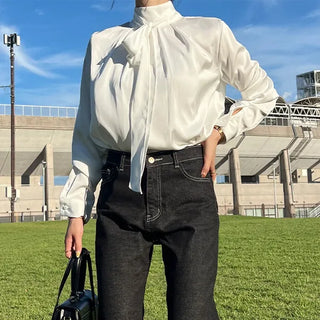 Tie blouse