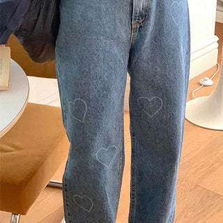 Heart Denim Pants