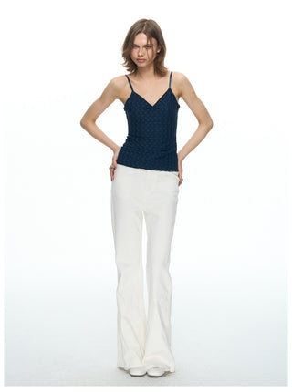 [NECY] Floral Lace Slim Camisole (2color)