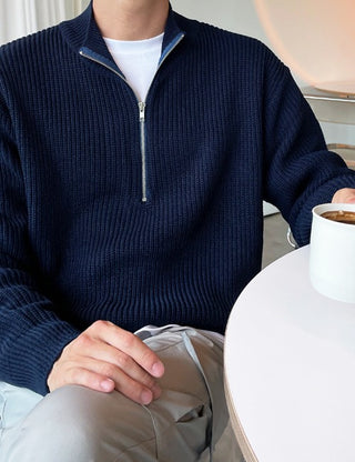 Sydney Half-Zip Hacci Knit (Unisex)