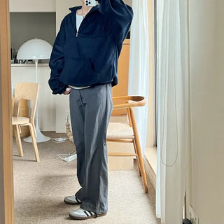 Nylon wide-leg pants