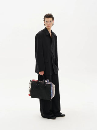 [MASONPRINCE] Wool Blend Oversized Blazer & Wide Pants Set