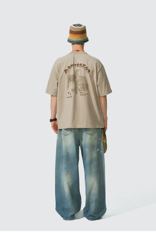 [Monterest] Outdoor Bird Print Oversized T-Shirt