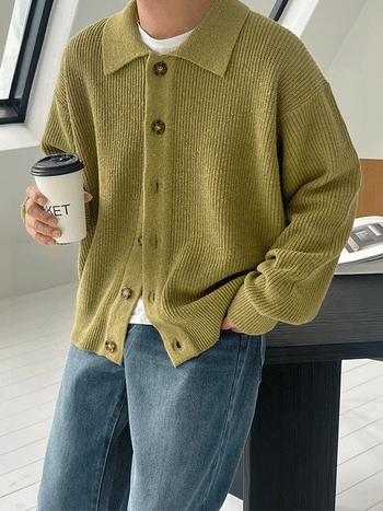 Munch Collar Button Cardigan