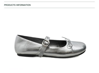 [moromoro2] Leather Bow Ballet Flats