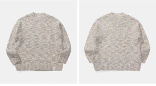 [Monterest] Multicolor Yarn Blend Crewneck Sweater