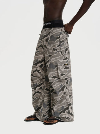 [MASONPRINCE] Rock Camo Wide Leg Cargo Pants