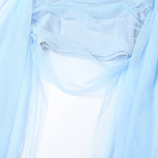 Off shoulder ruched mesh solid mini skirt set