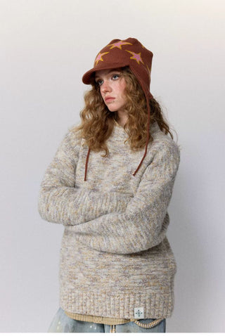 [Monterest] Multicolor Yarn Blend Crewneck Sweater