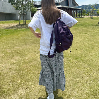 Checked cantan skirt