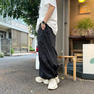 Nylon wide string pants