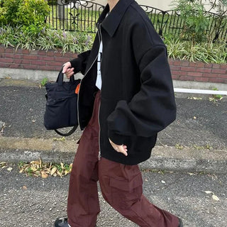 Double-zip cotton jacket