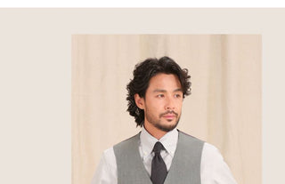 [CULTUM] Herringbone Brushed Flannel Suit Vest