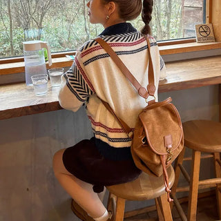 Suede backpack