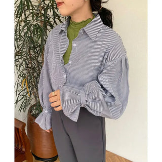 Cuff Point Striped Shirt