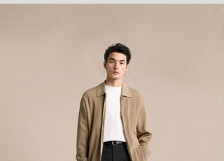 [CULTUM] Cotton Knit Zip-Up Collar Cardigan
