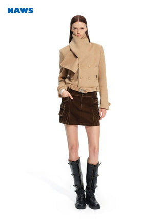 [NOTAWEAR] Shawl Collar Wool Blend Coat