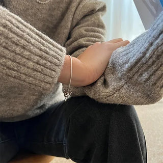 Silver ring bracelet