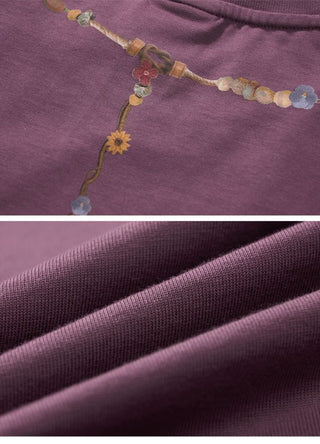 [Monterest] Necklace Print Embroidered Relaxed Tee