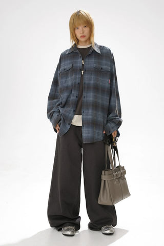 MASONPRINCE Washed Plaid Shirt