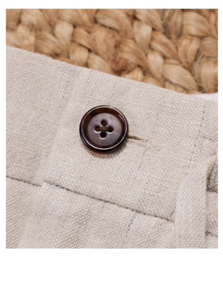 [CULTUM] Linen Drawstring Trousers
