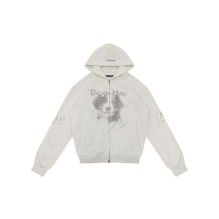 [MASONPRINCE] 400G Heavyweight Cotton Zip-Up Hoodie