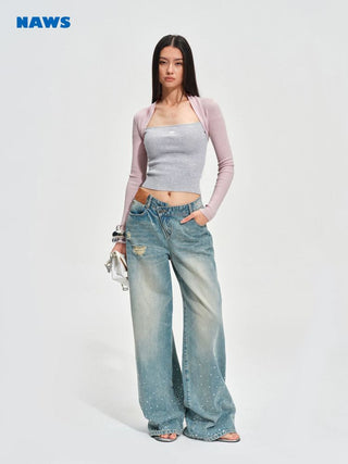 [NOTAWEAR] Wool Blend Layered Knit Top