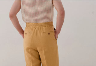 [CULTUM] Linen Drawstring Trousers