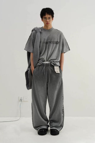 [MASONPRINCE] Graffiti Label Washed Cotton Tee