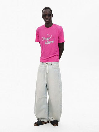 [MASONPRINCE] Drawstring Curved Denim Pants