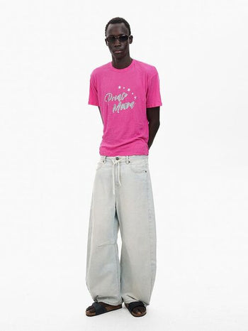 [MASONPRINCE] Drawstring Curved Denim Pants