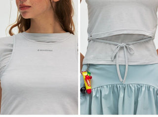 [Monterest] Slim Fit Tank & Tie-Front Tee Set