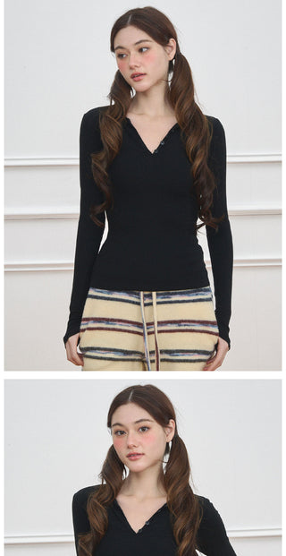 [NECY] Solid Basic Henley