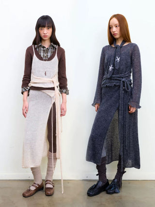 [NeverSeez] Mohair Blend Knit Set