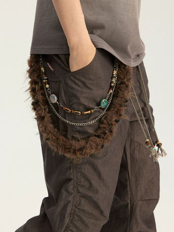 [Monterest] Detachable Triple Chain Beaded Pants Chain